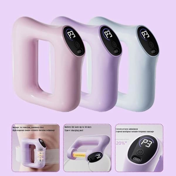 Multifunktionel helkropsmassager, fedtforbrænder, anti-cellulite massageapparat, blå, enhed