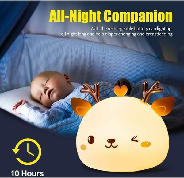 Interactive Stress-Reducing Silicone Night Light, Creative Decorative Night Light, Cute Deer Hunting Model + Exquisite Packaging
