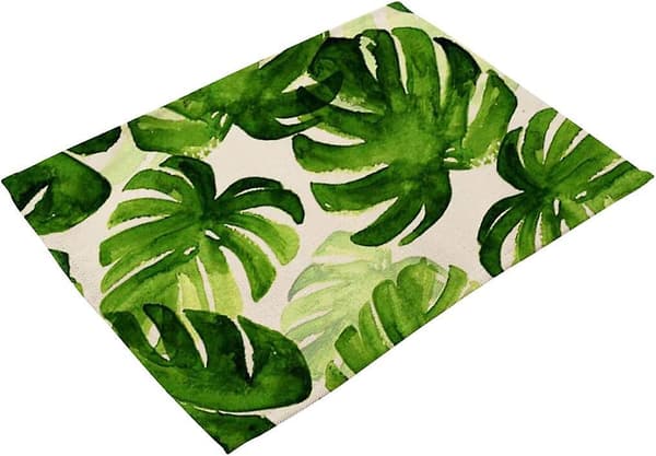 Set med 6 moderna designunderlägg i bomull och linne 42 x 32 cm Set med 6 (art-c).