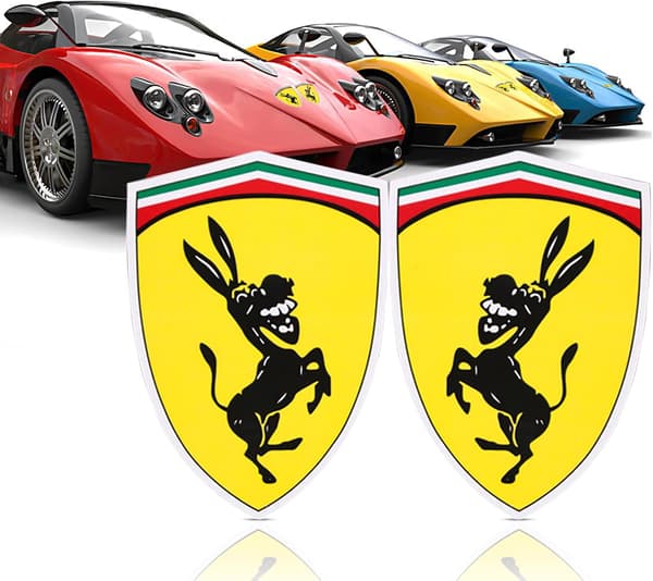 1 Pair 10x7.2cm Funny Donkey Reflective Car Stickers Compatible