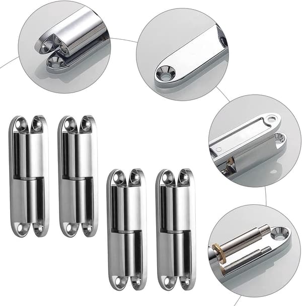 Cabinet Door Hinges, 4 Pcs Door Hinges with Screws 231-1 Removable