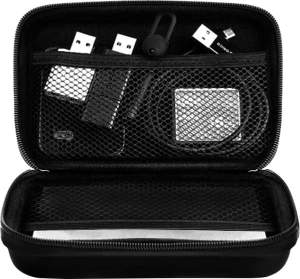 Hard Travel Case for Headphones, Protective Zippered Storage Bag for Electronics