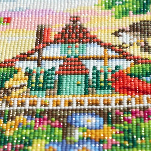 Blomma, diamant, strass, diamantbroderi, landskap, diamo