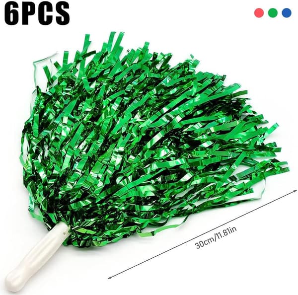 6 stk. Cheerleading Pom Poms, Cheerleader Pompoms, Cheerleading