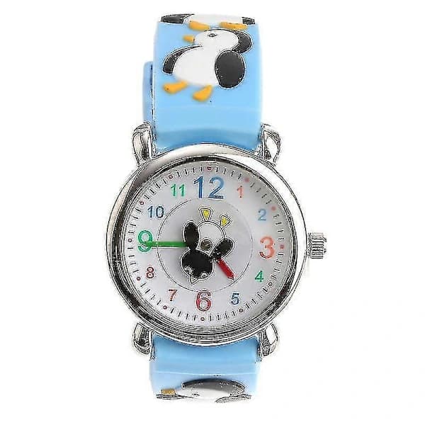 1 st Tecknad Pingvinklocka Silikon Quartz Klocka Kreativ Armbandsur Mode Casual Klocka För Barn