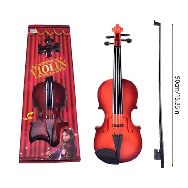 (pow yeah!) Simulated Violin Toy for Kids Acoustic Violin with Strings for Musical Beginners Develops Instrument Practice Gift