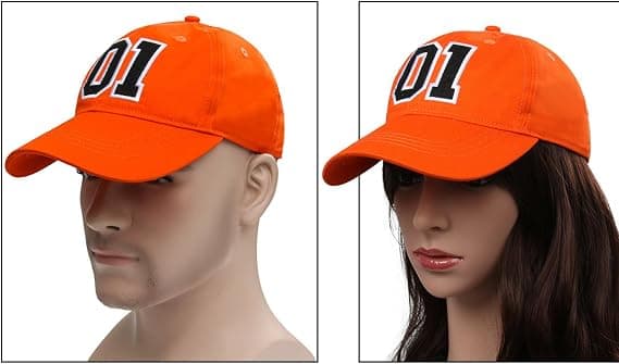 Orange Baseball Cap, General Lee 01, Good OL, med broderet A