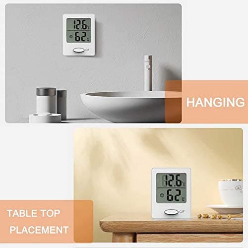 Mini Digital Hygrometer Termometer, Temperatur- og Fugtighedsmåler, Indendørs og Udendørs Termometer