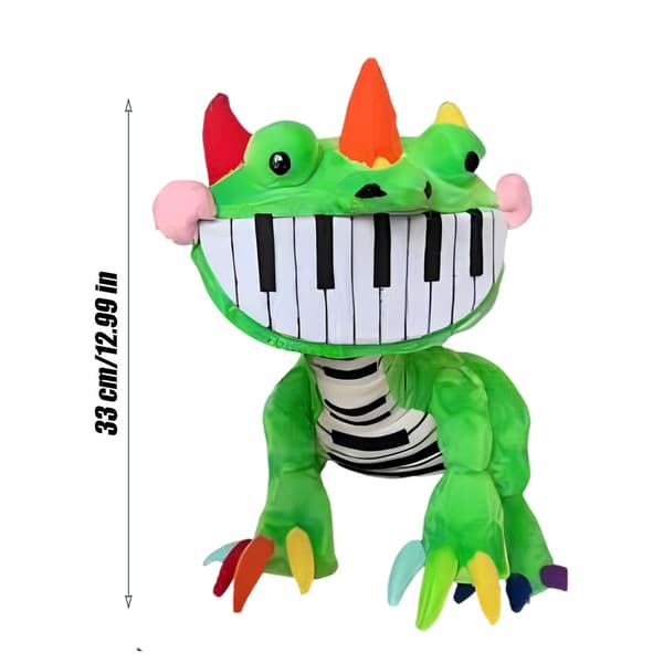 25 cm pehmopiano-dinosauruslelu, jossa 4 pelitilaa [JUN]