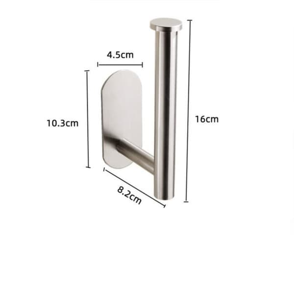 Toiletpapirholder - 304 rustfrit stål - Selvklæbende - Ingen boring påkrævet - Moderne design