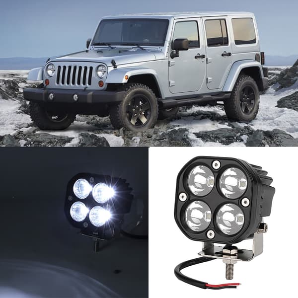 40W Universal LED Square Work Light SUV Car Spotlight