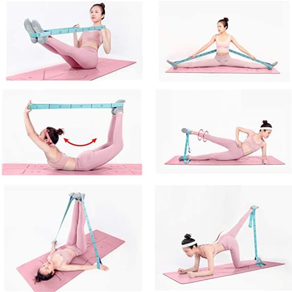 Strækband Yogamåtte Modstandsbånd Benøvelser