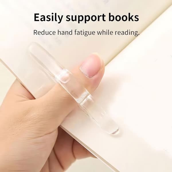 5 Resin Thumb Page Holders, Reading Aids, Soft and Comfortable for Long-Term Thumb Use for Book Lovers, Readers, Teachers, and Students
