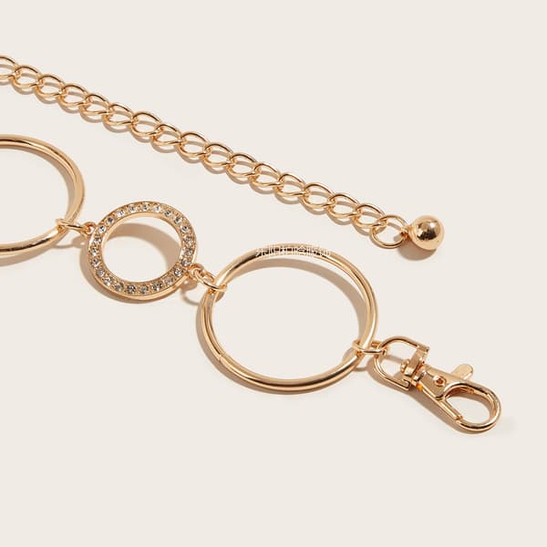 Guld O-ring Kædebælte Kvinder Piger Taljekædebælte Kjole