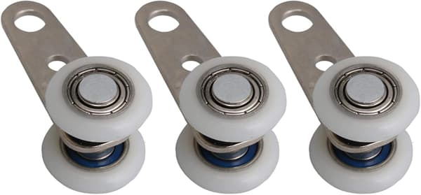 Sæt med 10 ruller til karnapper eller skydedøre - metal og plast
