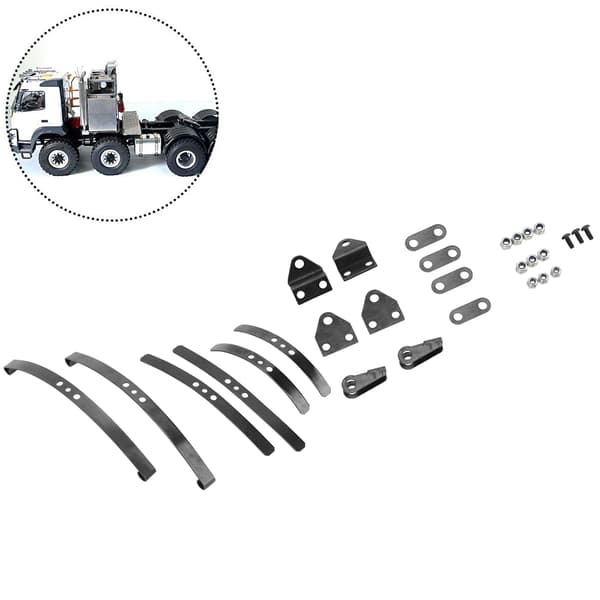 Tamiya 1/14 Lastbil Stål Sort Forreste Bladfjeder Affjedringssæt RC 1/14 Skala Model Bildele