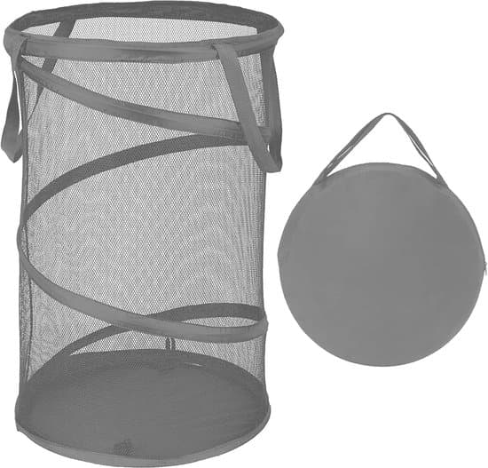 Foldable Laundry Basket - 59L Pop-Up - With Handles - Breathable Nylon Mesh - Ventilated and Odor Resistant - Portable and Space-Saving