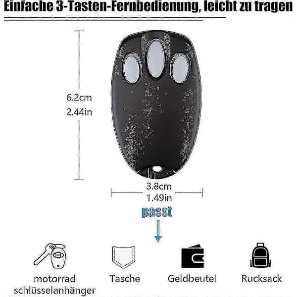 2-pak erstatningsfjernkontroller for Chamberlain LiftMaster ML850 Merlin garasjeporter