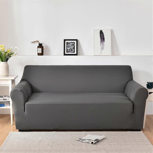 Elastisk sofatrekk i ensfarget design, allsidig sklisikkert sofatrekk i europeisk stoff, 145-185 cm