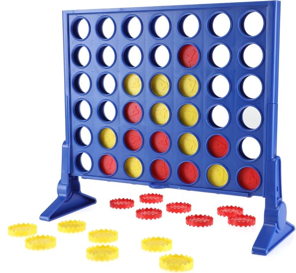 Det klassiske spil Connect 4 strategispil til børn; 2 spillere; 4 på stribe; Gaver til børn (2-pak)