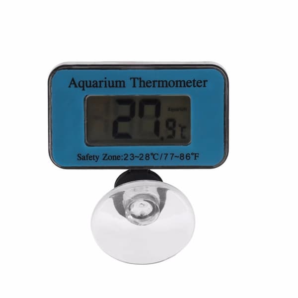 Digitalt akvarietermometer med akvarietermometer og vandtemperatursugekop