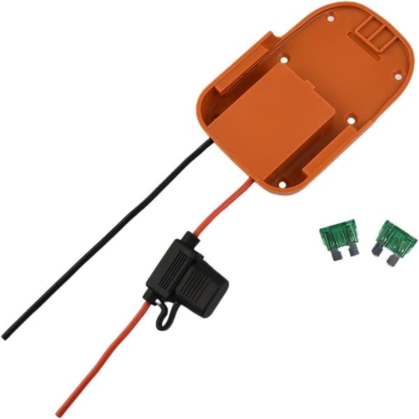 Batteriadapter Sikring og DIY-prosjekter 18 Systemer 18V med Inline 14AWG-ledning for strømkompatibel volt