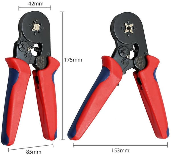 Ferrule Crimping Tool Kit AWG 23-7, Self-Adjusting Ratchet Crimping Tool with 1300 Connectors from 0.25 to 10 mm².