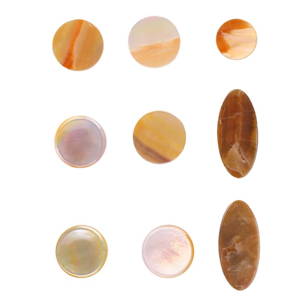 9 stk Saksofon Fingerputer Nøkkelknapper Musikkinstrument Tilbehør Flere Størrelser C355 Gul