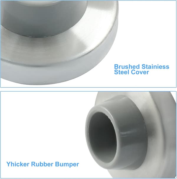 Konkav vægdørstopper børstet satin nikkel 6 stk. item_package_quantity