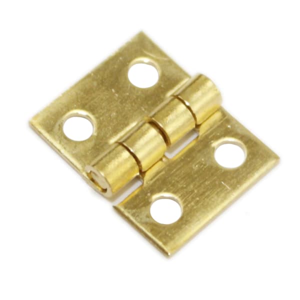 20 Mini Brass Hinges 1/4 Inch 4 Hole Folding Small Hinges with Screws for Dollhouse Cabinets[JUN]