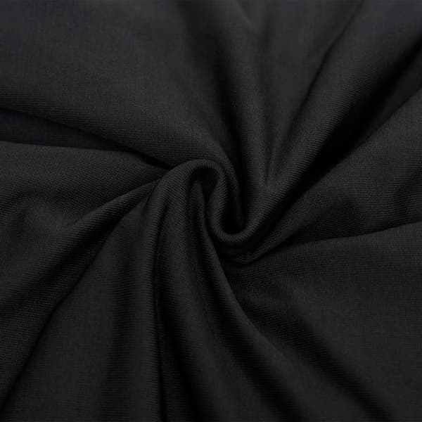 vidaXL Sofföverdrag 3-sits med stretch svart polyesterjersey Svart Svart