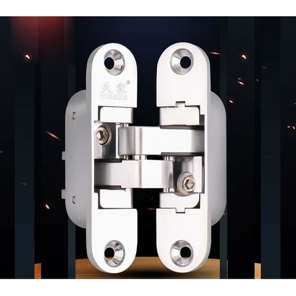CHOYCLIT 1 Invisible 3D Aluminum Hinge. Color: Satin Stainless Steel. Right