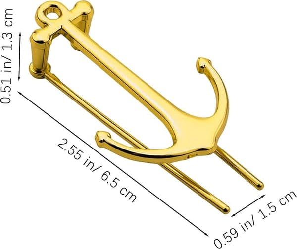 2 stk. bogmærker - Guldankerformede metalbogmærker, Crea