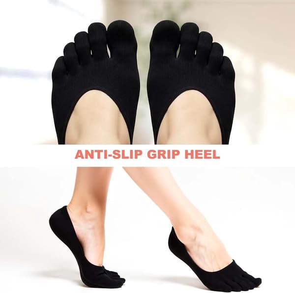 4-pack - Toe Socks - Comfortable - Running Toe Socks - Show - Low - Liner - Five Finger Socks - Non-slip