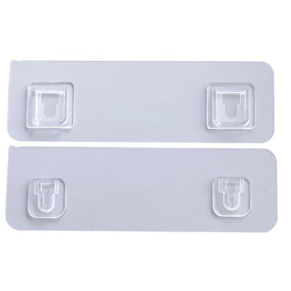 Strong Snap Buckle Stickers, Strong Adhesive Hooks, Set of 2 Hangers Horizontal Double Horizontal double