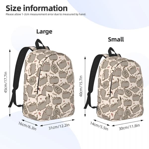 Kawaii Pusheen Backpack - Cute Cat Backpack for Girls and Teens - Style 1