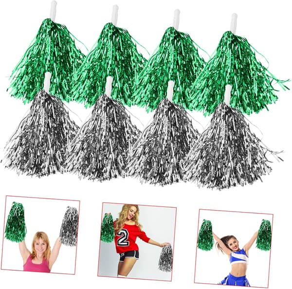 24 stk Cheerleader Bolde Metallisk Cheerleader Pompoms Cheer Po