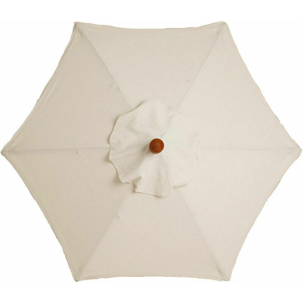 (Beige) Erstatningsdug til parasol - 6 ribber - Diameter 2 meter