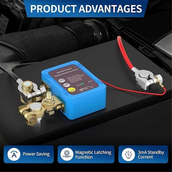 (pow yeah!) 12V 240A Remote Control Battery Disconnect, Automatic Power Cut Off Switch Car Truck Boat Remote Control Switch