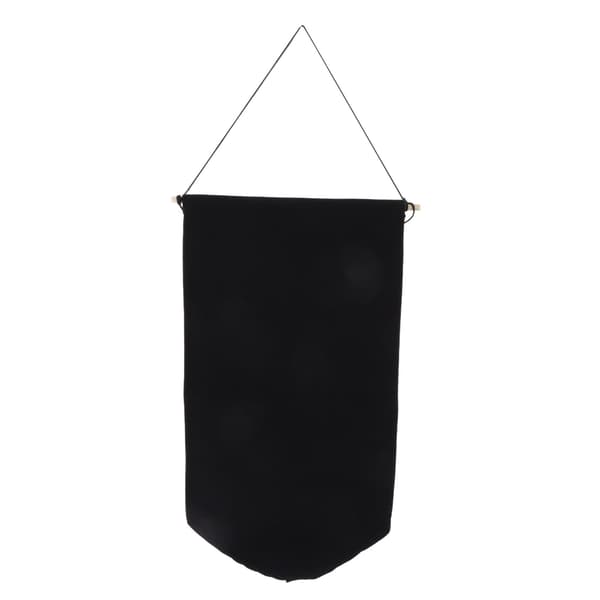 Pin Wall Display Flag Blank Wall Hanging Decorative Large Pin Storage Display Flag for Label Collections L Black