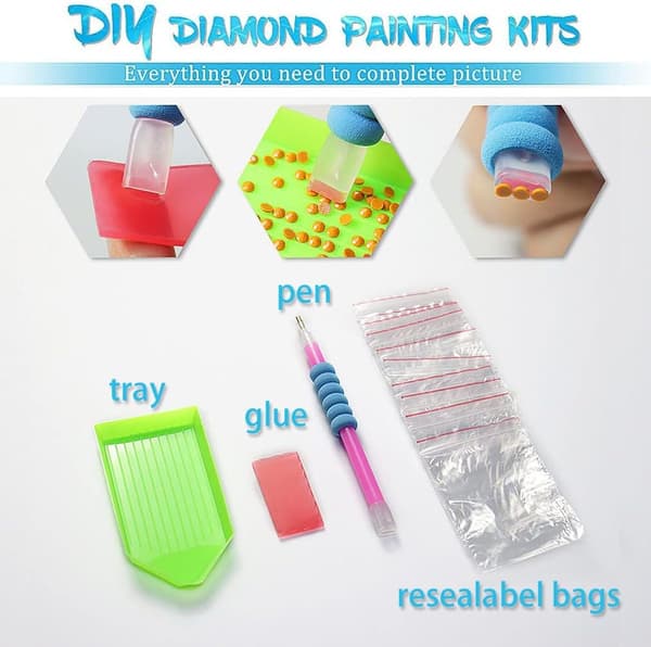 Jule diamantmalingssett - Diamantkunstsett for voksne