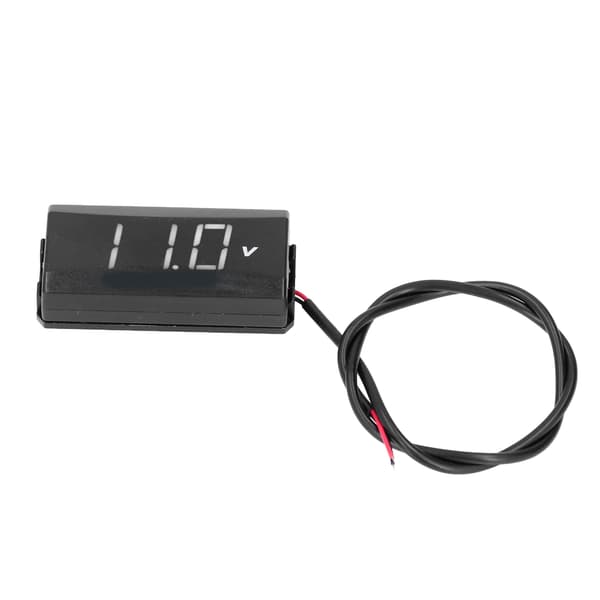LED Digital Display Spændingsmåler 12V til 80V Universal til Bil Motorcykel Elbil Hvid