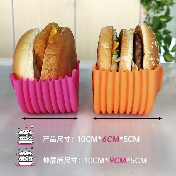 4 stk Burgerklips for kontaktløs og fallsikrende Burger Fixing Box Tray