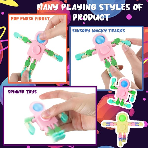 Fidget Snap Legetøj og Sensorisk Wacky Tracks Legetøj Robot Sjov Stress