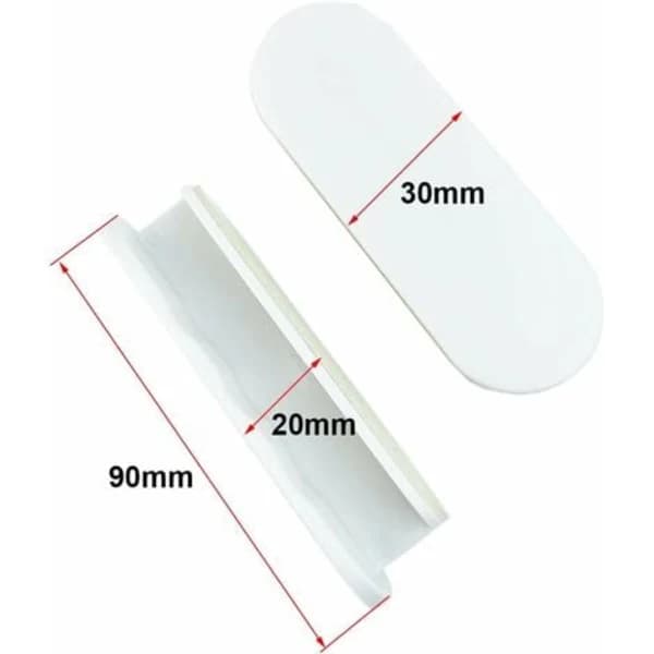 (pow yeah!) TS-6 Self-Adhesive Furniture Handle Window Handle Self-Adhesive Kitchen Handle Sliding Door Handle, White