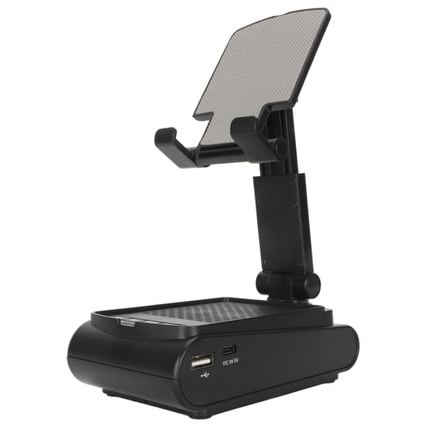 F25 Mobile Phone Stand Wireless Speaker Non-slip Foldable Adjustable Phone Holder Speaker with Charging Function for Mobile Phones Tablets