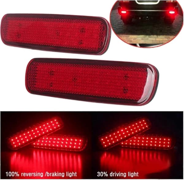 LED Bil Bagkofanger Reflektor Bremselys til Land Cruiser 100 / Cygnus LX470 - Sæt med 4