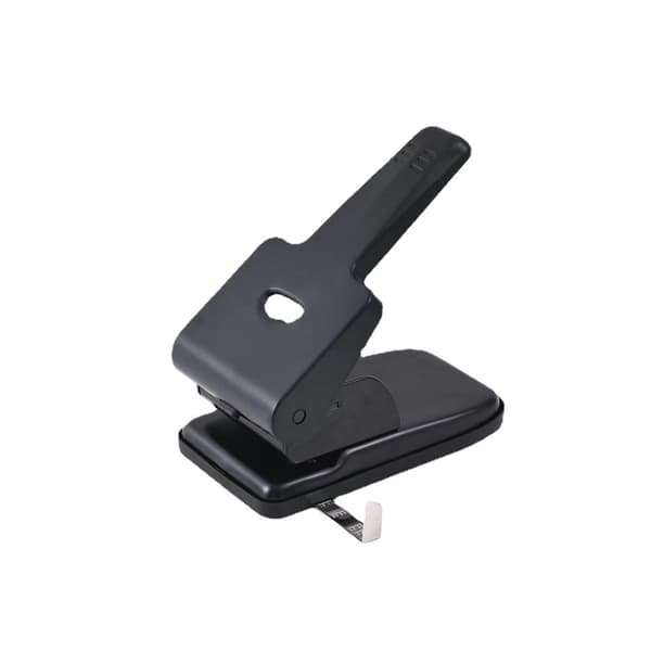 High Capacity Hole Punch - 65 Sheets - 8cm Hole Spacing - Black Desktop Hole Punch with Lock Handle - Suitable for Home, Office