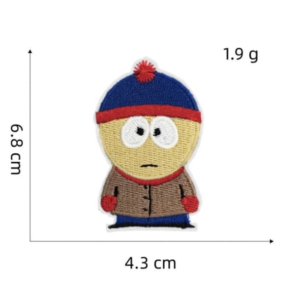 6 broderte strykelapper, broderte dekaler Strykelapper