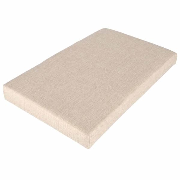 Beige sammenleggbar ottoman med oppbevaring 50x31x31 cm